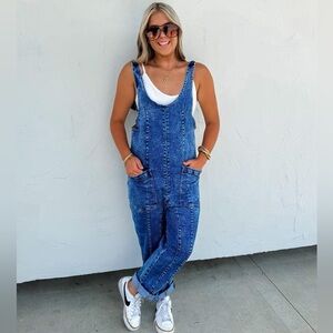 NWT Blakeley Britte Blue Denim Romper Overalls